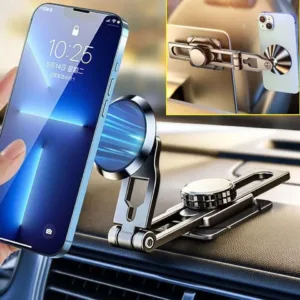 360° Rotation Magnetic Phone Holder Foldable Car Mount Stand Dashboard Universal