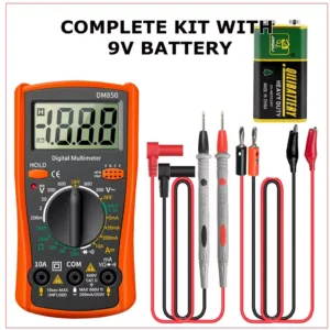 LCD Digital Multimeter Voltmeter Ammeter Ohmmeter Volt AC DC Tester Leads Meter