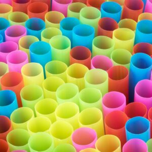 200 - 8.5" Colossal Neon Unwrapped Straw 1/2" Diameter