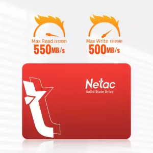 Netac 512GB SSD 2.5'' SATA3.0 6GB/s Internal Solid State Drive 550MB/s