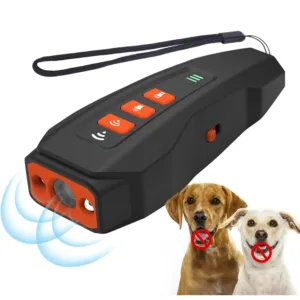 3-in-1 Rechargable Ultrasonic Training Tool for Dogs Dog Bark Deterrent Device