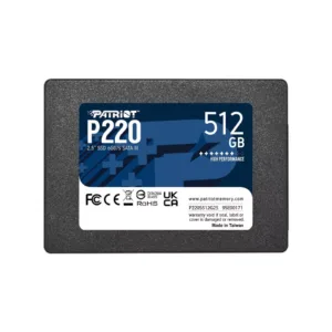 Patriot P220 512GB SSD 2.5" SATA III 6GB/s Internal Solid State Drive For PC/MAC
