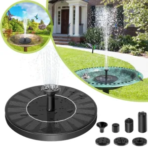 Solar Power Bird Bath Fountain Pump Upgrade 1.4W Solar Fountain with 4 Nozzle