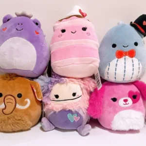 Set 6 Squishmallows Valentine A Squad Bigfoot Frog Dog Shark 5" Mini Plush Doll