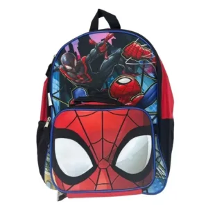 Marvel Spiderman Boys School 16" Backpack with Detachable Lunch Bag Kit (#609)