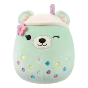 Squishmallows 2025 Easter Squad A 8" Mae the Boba Tea Bear Plush Doll Toy