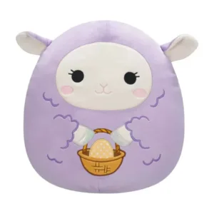 Squishmallows 2025 Easter Squad B 8" Beatrice the Lamb with Basket Plush Doll