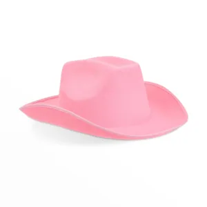 Adult Size Felt Cowboy Hat for Women, Western Pink Cowgirl Hat