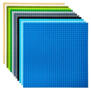Large Classic Stackable Baseplates, Nature Colors, 12 Pack, 10x10 Inches
