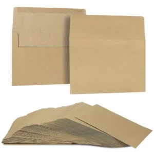 100-Pack Brown Kraft Paper A7 Envelopes for 5"x7" Greeting Cards Photos Invites