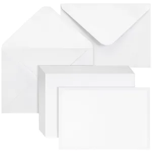 100 Pack Blank Invitation Cards and Envelopes for Weddings, Birthday Party, 5x7"