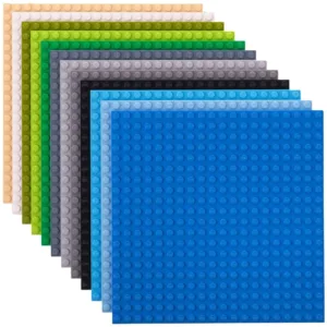 Classic Stackable Baseplates, Nature Colors, 12 Pack, 6x6 Inches