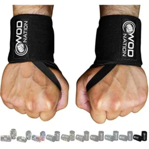 Professional Wrist Wraps & Straps for Gym & Weightlifting (12 inch) Black