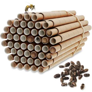 100x Mason Bee Nesting Tubes Refills and Inserts Cardboard 8mm & 10mm 50 Each