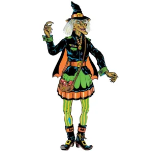 Beistle Vintage Halloween Jointed Witch - Decoration for Halloween-Vintage