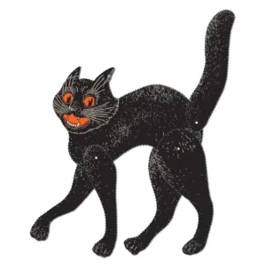 Beistle Jointed Scratch Cat - Party Supply Decoration for Halloween-Vintage