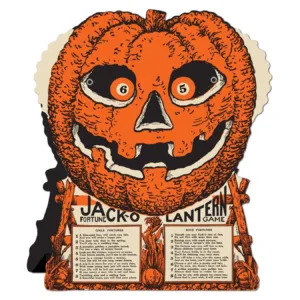 Beistle Jack-O-Lantern Fortune Wheel Game - Decoration for Halloween-Vintage