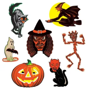Beistle Vintage Halloween Classic Cutouts - Party Supply Decoration