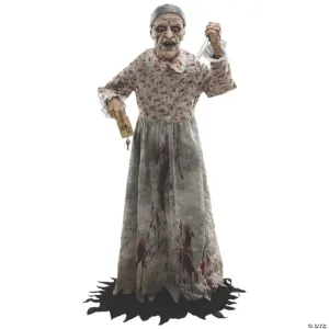 Scary Granny Halloween Decoration Prop