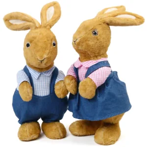 2 Pack Bunny Rabbit Stuffed Animals 12" Plush Toys Kids Party Easter Decoration