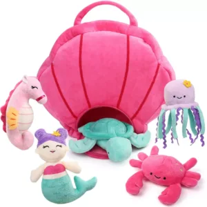 Plush Soft Stuffed Sea Animals Ocean Plushies Assortment Playset Baby Kids Gifts