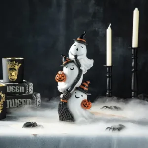 13.00 in. H Halloween Polyresin Stacked Ghost Table Decor