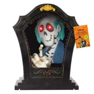 Disney Haunted Mansion Tapping Skeleton Halloween PLAYS GRIM GRINNING GHOSTS!