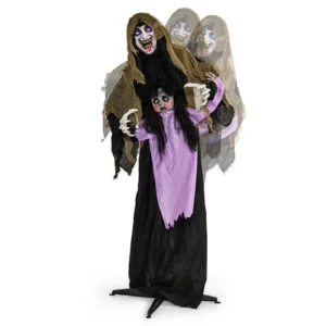 Lighted and Animated Halloween Decoration 63" Animatronic Halloween Vampire