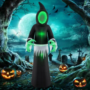 8 FT Giant Halloween Inflatable Ghost Blow up Ghost Decoration w/ Mirror Face