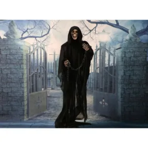 5.5 ft. Animatronic Grim Reaper Halloween Prop
