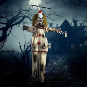 55 in. Smalls Animated Swinging Clown – Indoor/Covered Outdoor Halloween Decor