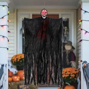 67" Hanging Grim Reaper with Lights & Sound – Indoor/Outdoor Halloween Décor