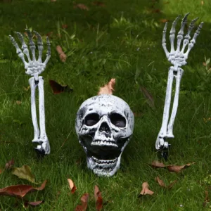 Scary Skeleton Arms with Spider Web – Life-Size Outdoor Halloween Yard Decoratio