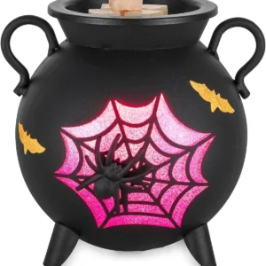 Halloween Wax Melt Warmer – Electric Scentsy Burner with Lights, Gothic Home Gif