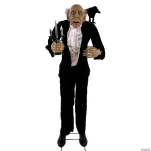 Butler Animated Lifesize 5' Prop Door Greeter Animatronic Haunted Halloween