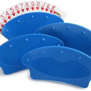 4 Decks Playing Cards Holder Plastic Hands Free Canasta Poker Parties Tray Rack