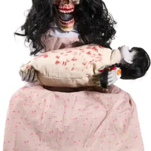 Best Animatronics Creepy Sitting Skeleton & Doll Animated Decorations with Sound