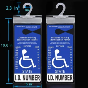 Handicap Parking Permit Holder Cover Disabled Parking Placard Protector Pack 2