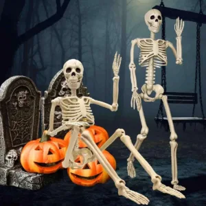 Halloween Skeleton Oversized Poseable Human Full Life Size Party Decor Prop New