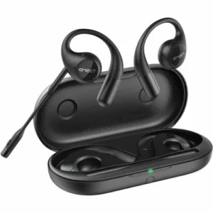 EMEET Airflow (Black) Open-Ear Headsets with Detachable Boompole and Uplink Nois