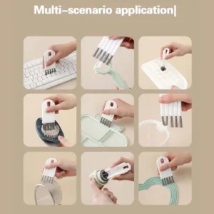 Multipurpose Cleaning Kit Soft Brush Curved Handle Keyboard Electronics Cleaning