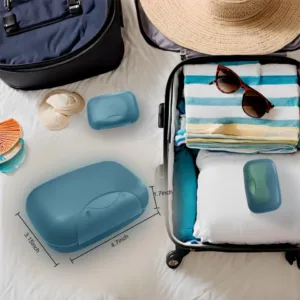 2pcs Travel Soap Holder Bar Multi Case Container Box for Bathroom Camping Gym