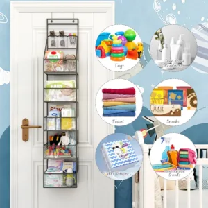 6 Shelf Over The Door Hanging Pantry Organizer Behind The Door Storage Organizer