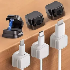 3 Pcs Magnetic Cable Organizer Desktop Wire Clip Cord Holder Mobile Phone Cable