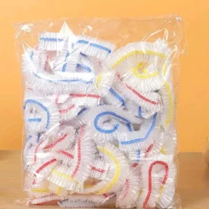 50pcs Disposable Food Covers Fresh-Keeping Plastic Bag Colorful Saran Wrap