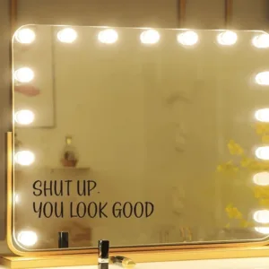Mirror Sticker You Look Good Removable PVC Mirror Sticker Wall Decor Sticker