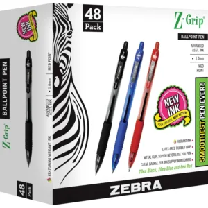 ZEBRA PEN CORP. Z-Grip Retractable Ballpoint Pen Assorted Ink Medium 48/Pack