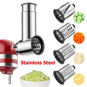4 Blade for KitchenAid Mixer Attachment Cheese Grater Veggie Slicer Nut Grinder