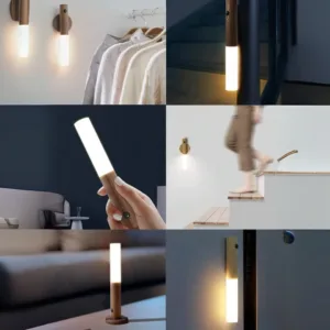 Motion Sensor LED Night Light Magnetic Wall Lamp USB Rechargeable Stick-On Light