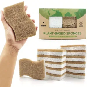 10pcs Kitchen Sponge Natural Biodegradable Eco-Friendly Dish Sponges for Kitchen